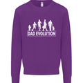 Dad Evolution Fathers Day Mens Sweatshirt Jumper Purple