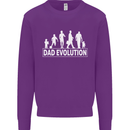 Dad Evolution Fathers Day Mens Sweatshirt Jumper Purple