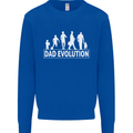 Dad Evolution Fathers Day Mens Sweatshirt Jumper Royal Blue