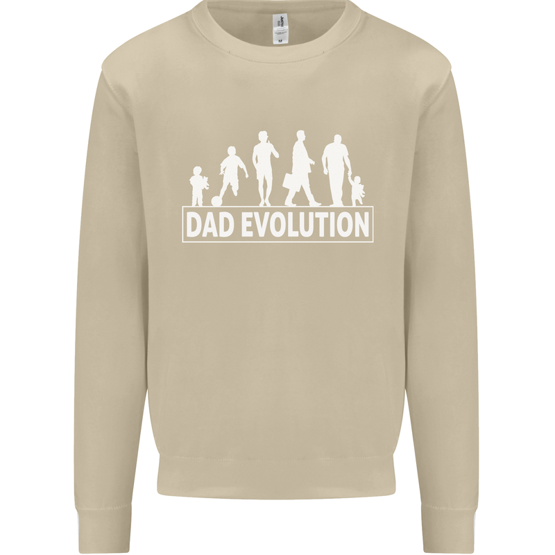 Dad Evolution Fathers Day Mens Sweatshirt Jumper Sand