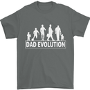 Dad Evolution Fathers Day Mens T-Shirt Cotton Gildan Charcoal