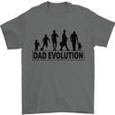 Dad Evolution Fathers Day Mens T-Shirt Cotton Gildan Charcoal