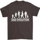 Dad Evolution Fathers Day Mens T-Shirt Cotton Gildan Dark Chocolate