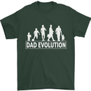 Dad Evolution Fathers Day Mens T-Shirt Cotton Gildan Forest Green