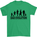 Dad Evolution Fathers Day Mens T-Shirt Cotton Gildan Irish Green