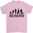 Dad Evolution Fathers Day Mens T-Shirt Cotton Gildan Light Pink
