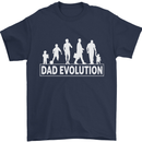 Dad Evolution Fathers Day Mens T-Shirt Cotton Gildan Navy Blue