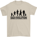 Dad Evolution Fathers Day Mens T-Shirt Cotton Gildan Sand