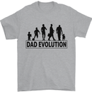 Dad Evolution Fathers Day Mens T-Shirt Cotton Gildan Sports Grey