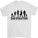 Dad Evolution Fathers Day Mens T-Shirt Cotton Gildan White