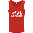 Dad Evolution Fathers Day Mens Vest Tank Top Red