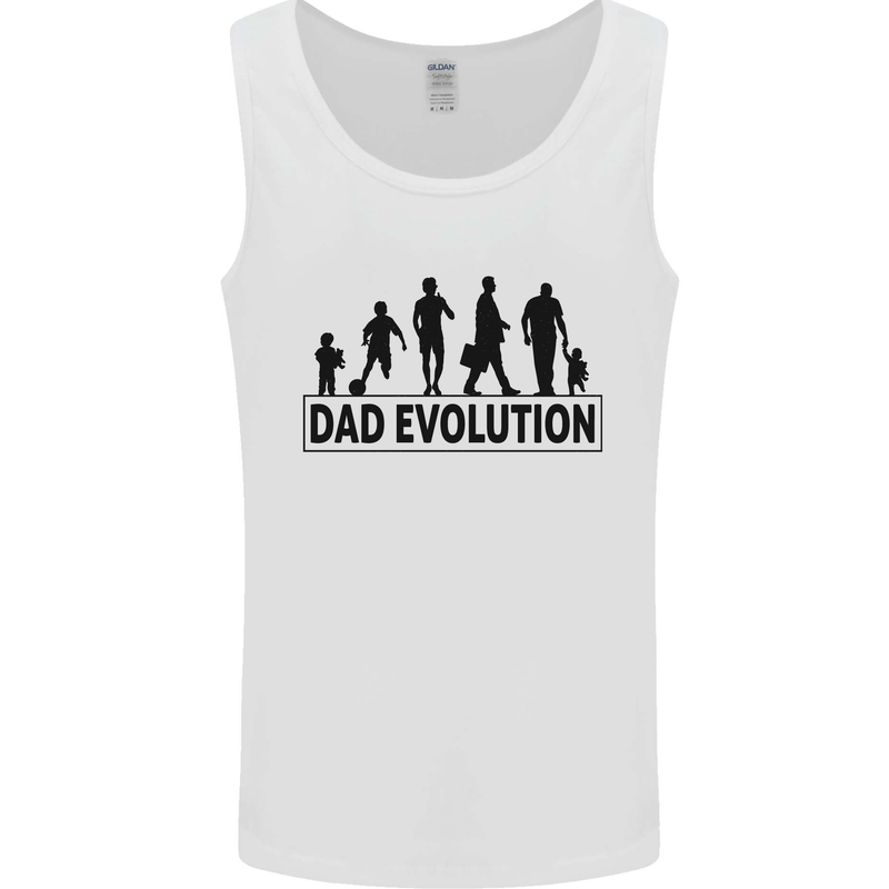 Dad Evolution Fathers Day Mens Vest Tank Top White