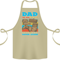 Dad Gamer Legend Fathers Day Gaming Funny Cotton Apron 100% Organic Khaki