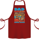 Dad Gamer Legend Fathers Day Gaming Funny Cotton Apron 100% Organic Maroon