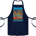 Dad Gamer Legend Fathers Day Gaming Funny Cotton Apron 100% Organic Navy Blue