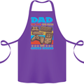 Dad Gamer Legend Fathers Day Gaming Funny Cotton Apron 100% Organic Purple
