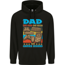 Dad Gamer Legend Fathers Day Gaming Funny Mens 80% Cotton Hoodie Black