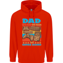 Dad Gamer Legend Fathers Day Gaming Funny Mens 80% Cotton Hoodie Bright Red