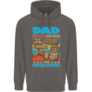Dad Gamer Legend Fathers Day Gaming Funny Mens 80% Cotton Hoodie Charcoal