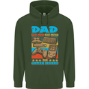 Dad Gamer Legend Fathers Day Gaming Funny Mens 80% Cotton Hoodie Forest Green