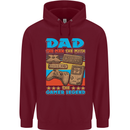 Dad Gamer Legend Fathers Day Gaming Funny Mens 80% Cotton Hoodie Maroon
