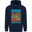 Dad Gamer Legend Fathers Day Gaming Funny Mens 80% Cotton Hoodie Navy Blue