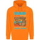 Dad Gamer Legend Fathers Day Gaming Funny Mens 80% Cotton Hoodie Orange