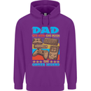 Dad Gamer Legend Fathers Day Gaming Funny Mens 80% Cotton Hoodie Purple