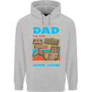 Dad Gamer Legend Fathers Day Gaming Funny Mens 80% Cotton Hoodie Sports Grey