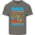 Dad Gamer Legend Fathers Day Gaming Funny Mens Cotton T-Shirt Tee Top Charcoal