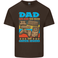 Dad Gamer Legend Fathers Day Gaming Funny Mens Cotton T-Shirt Tee Top Dark Chocolate