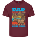 Dad Gamer Legend Fathers Day Gaming Funny Mens Cotton T-Shirt Tee Top Maroon