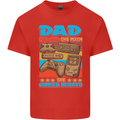 Dad Gamer Legend Fathers Day Gaming Funny Mens Cotton T-Shirt Tee Top Red