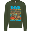 Dad Gamer Legend Fathers Day Gaming Funny Mens Sweatshirt Jumper Forest Green