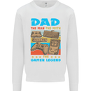 Dad Gamer Legend Fathers Day Gaming Funny Mens Sweatshirt Jumper White