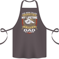 Dad Is My Favourite Funny Fathers Day Cotton Apron 100% Organic Dark Grey
