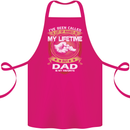 Dad Is My Favourite Funny Fathers Day Cotton Apron 100% Organic Pink