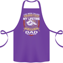 Dad Is My Favourite Funny Fathers Day Cotton Apron 100% Organic Purple