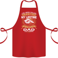 Dad Is My Favourite Funny Fathers Day Cotton Apron 100% Organic Red