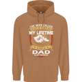 Dad Is My Favourite Funny Fathers Day Mens 80% Cotton Hoodie Caramel Latte