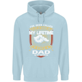 Dad Is My Favourite Funny Fathers Day Mens 80% Cotton Hoodie Light Blue