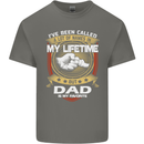 Dad Is My Favourite Funny Fathers Day Mens Cotton T-Shirt Tee Top Charcoal
