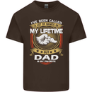 Dad Is My Favourite Funny Fathers Day Mens Cotton T-Shirt Tee Top Dark Chocolate