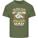 Dad Is My Favourite Funny Fathers Day Mens Cotton T-Shirt Tee Top Military Green