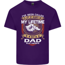 Dad Is My Favourite Funny Fathers Day Mens Cotton T-Shirt Tee Top Purple