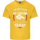 Dad Is My Favourite Funny Fathers Day Mens Cotton T-Shirt Tee Top Yellow