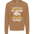 Dad Is My Favourite Funny Fathers Day Mens Sweatshirt Jumper Caramel Latte