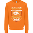 Dad Is My Favourite Funny Fathers Day Mens Sweatshirt Jumper Orange