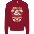 Dad Is My Favourite Funny Fathers Day Mens Sweatshirt Jumper Red