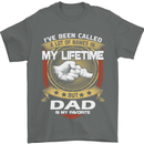 Dad Is My Favourite Funny Fathers Day Mens T-Shirt Cotton Gildan Charcoal